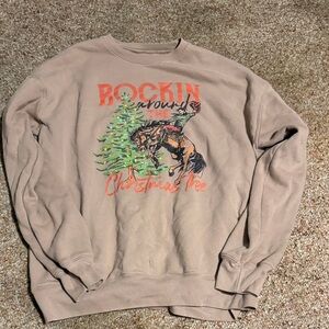 Rockin' Around the Christmas Tree Sweater - Tan